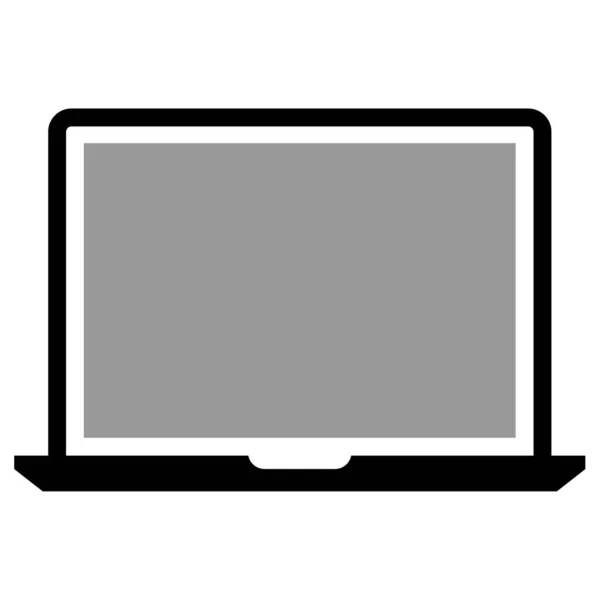 Laptop Ikona Web Prosta Konstrukcja — Wektor stockowy