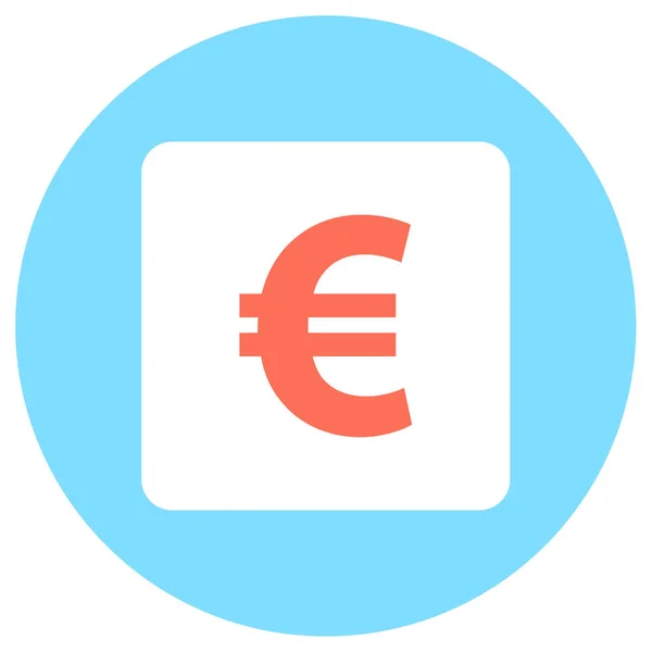 Euro Moneda Vector Icono Estilo Bicolor Símbolo Plano Colores Rojo — Vector de stock