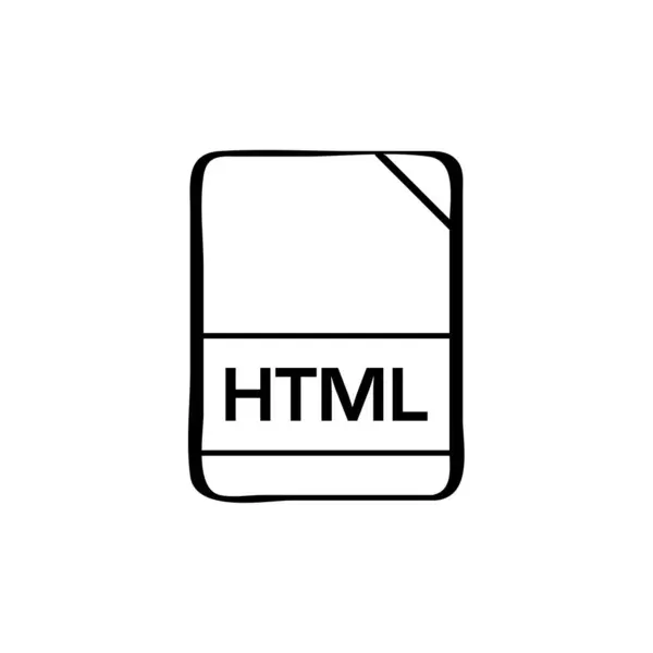 Illustrazione Vettoriale Dell Icona Del Tipo Documento Del File Html — Vettoriale Stock