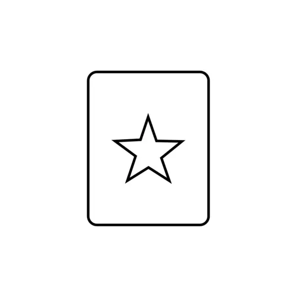Star Ikon Vektor Isolerad Vit Bakgrund — Stock vektor
