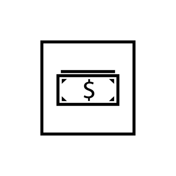 Доларові Гроші Значок Векторна Ілюстрація — стоковий вектор