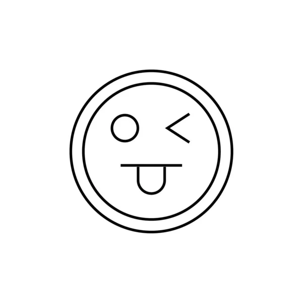 Faccina Emoticon Icona Illustrazione Vettoriale — Vettoriale Stock
