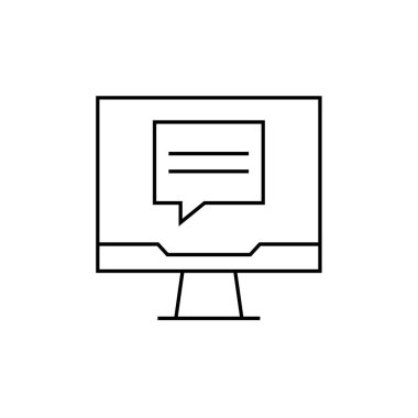 Sohbet simgesi vektörü beyaz arkaplanda izole edildi, Metin Mesajlaşması logosu kavramı 