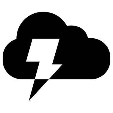 Yıldırım. Web simgesi basit illüstrasyon 