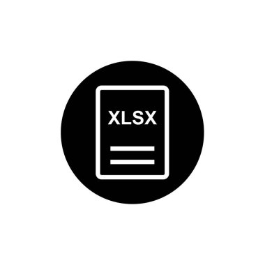xlsx dosya biçimi simgesi, vektör illüstrasyonu basit tasarım