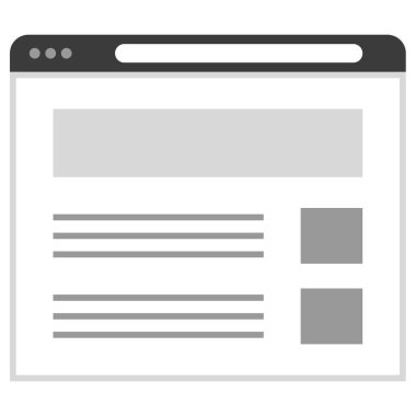 İnternet sitesi. Web simgesi basit illüstrasyon 