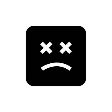 yüz duygu simgesi, emoji vektör illüstrasyonu 