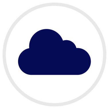 Bulut simgesi, vektör çizimi. düz tasarım biçimi