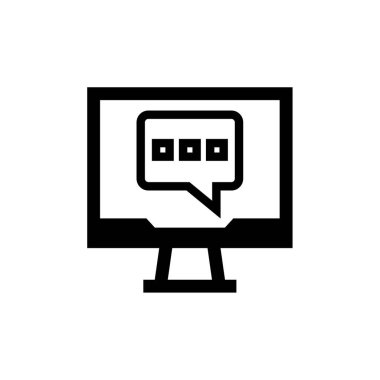 Sohbet simgesi vektörü beyaz arkaplanda izole edildi, Metin Mesajlaşması logosu kavramı 