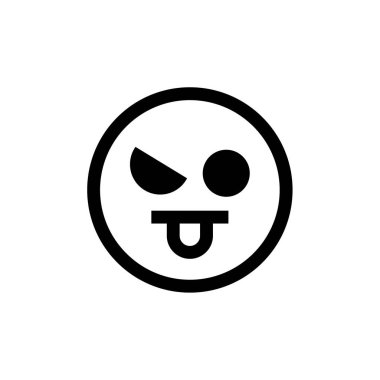 yüz duygu simgesi, emoji vektör illüstrasyonu 