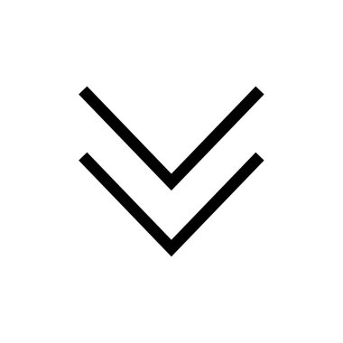 aşağı ok simgesi, vektör illüstrasyonu 