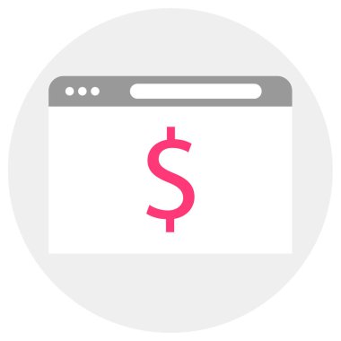 Web tarayıcı simgesi. Düz dizayn. Vektör illüstrasyonu. 