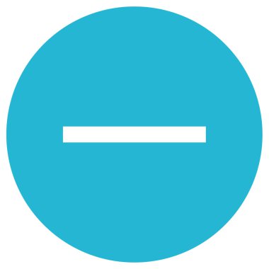Eksi vektör simgesi, basit ve minimalist düz illüstrasyon