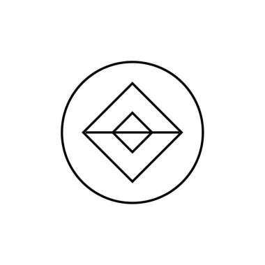 Soyut çokgen geometrik simge, vektör illüstrasyonu 