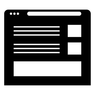 Web tarayıcı simgesi. Düz dizayn. Vektör illüstrasyonu. 