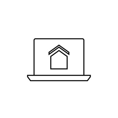 Emlak web simgesi, vektör şablonu