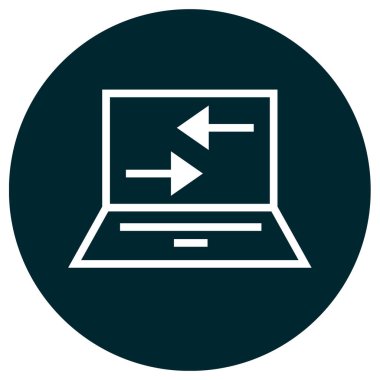 Dizüstü bilgisayar simgesi vektör çizimi    