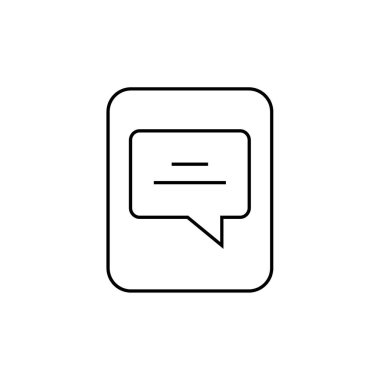 Sohbet simgesi vektörü beyaz arkaplanda izole edildi, Metin Mesajlaşması logosu kavramı 