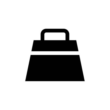 çanta simgesi vektörü web ve mobil uygulama tasarımınız için beyaz arkaplanda izole edildi, el çantası logosu kavramı