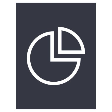 Pasta çizelgesi simgesi, vektör illüstrasyonu