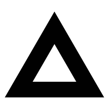 üçgen simgesi, vektör illüstrasyonu basit tasarım