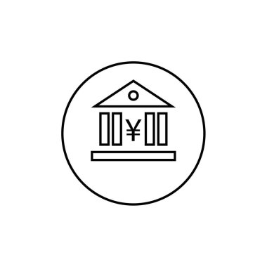 Banka simgesi, vektör illüstrasyonu 