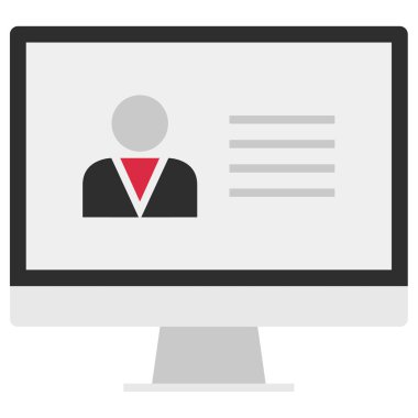 Çevrimiçi konferans. Basit illüstrasyon