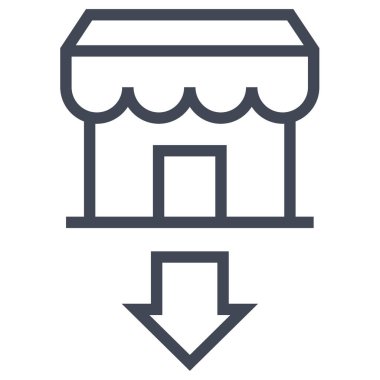 Dükkan. Web simgesi basit tasarım