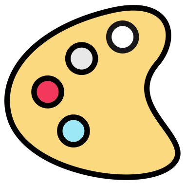 Boya simgesi vektör çiziminin renkli paleti 