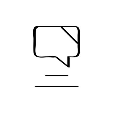 Sohbet sohbet balonu vektör illüstrasyonu 