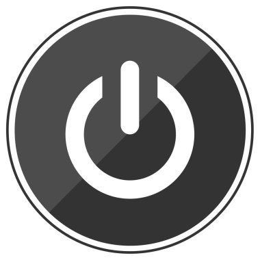 Güç Düğmesi simgesi, vektör illüstrasyonu