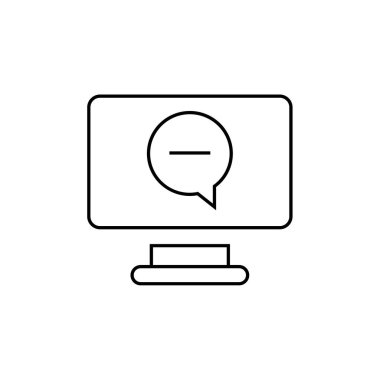 Sohbet simgesi vektörü beyaz arkaplanda izole edildi, Metin Mesajlaşması logosu kavramı 