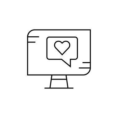 Sohbet simgesi vektörü beyaz arkaplanda izole edildi, Metin Mesajlaşması logosu kavramı 