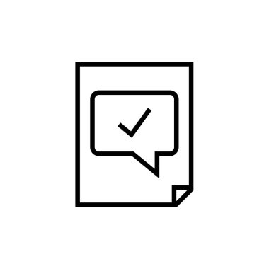 Sohbet simgesi vektörü beyaz arkaplanda izole edildi, Metin Mesajlaşması logosu kavramı 