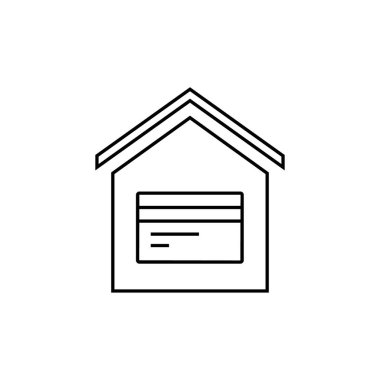 Emlak web simgesi, vektör şablonu