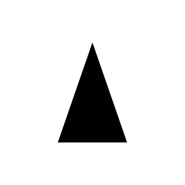 üçgen simgesi, vektör illüstrasyonu basit tasarım