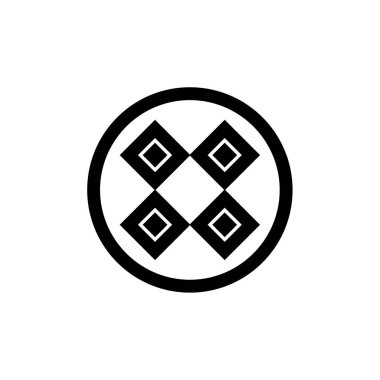 Soyut çokgen geometrik simge, vektör illüstrasyonu 