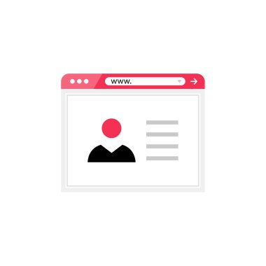 Kullanıcı profil simgesi vektör resimleme arkaplanı 