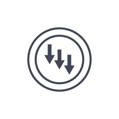 Modern ok simgesinin vektör illüstrasyonu    