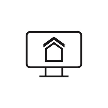 Emlak web simgesi, vektör şablonu