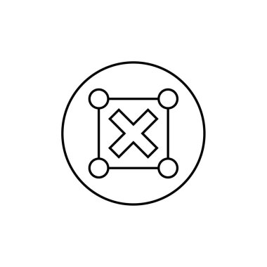 Soyut çokgen geometrik şekil simgesi, vektör illüstrasyonu