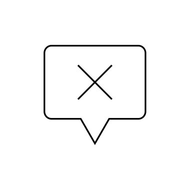 Sohbet simgesi vektörü beyaz arkaplanda izole edildi, Metin Mesajlaşması logosu kavramı 