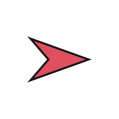 Basit ok simgesi vektör illüstrasyonu