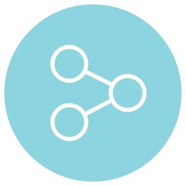 İnternet paylaşım simgesi, vektör illüstrasyonu basit tasarım