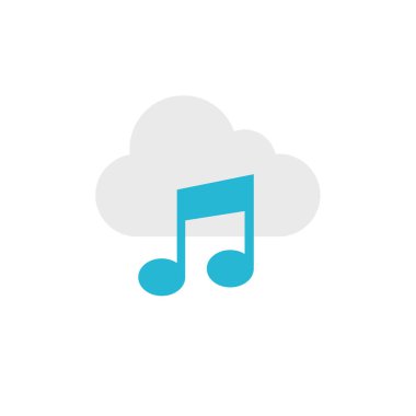 Bulut hesaplama simgesi vektör illüstrasyonu