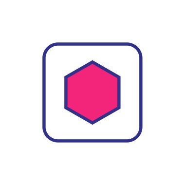 altıgenin vektör çizimi 