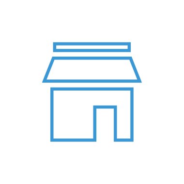 dükkan simgesi vektör illüstrasyonu 