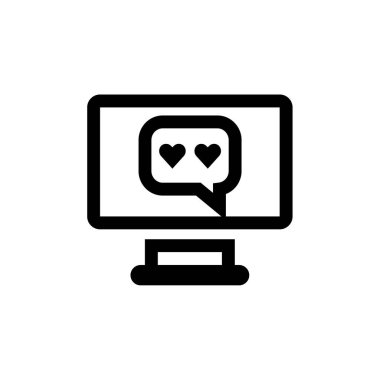 Sohbet simgesi vektörü beyaz arkaplanda izole edildi, Metin Mesajlaşması logosu kavramı 