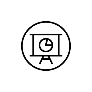 İş sunum simgesi vektör illüstrasyonu