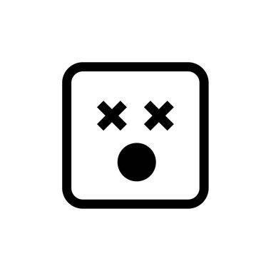 yüz duygu simgesi, emoji vektör illüstrasyonu 